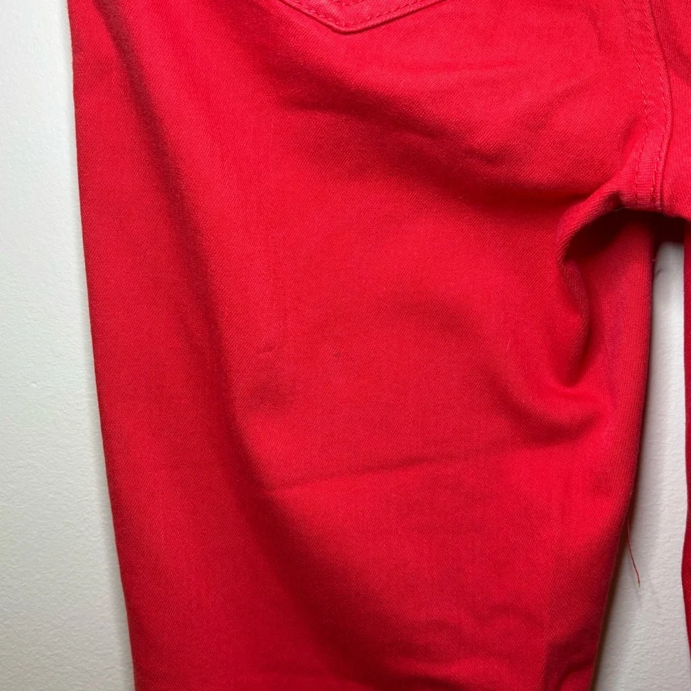 Chico's Pull On Jegging Ankle Pants Red Orange US Size 4 Chico's Size 0R - Picture 5 of 9